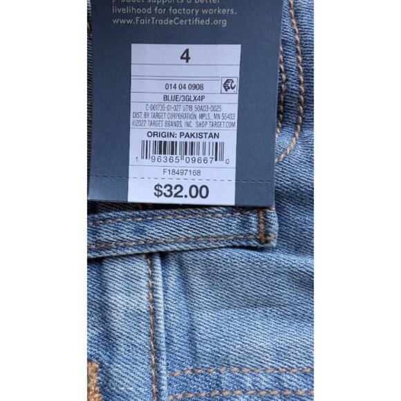 Universal Thread Women's High-Rise Skinny Patched Jeans Blue Denim 4 - Picture 5 of 7